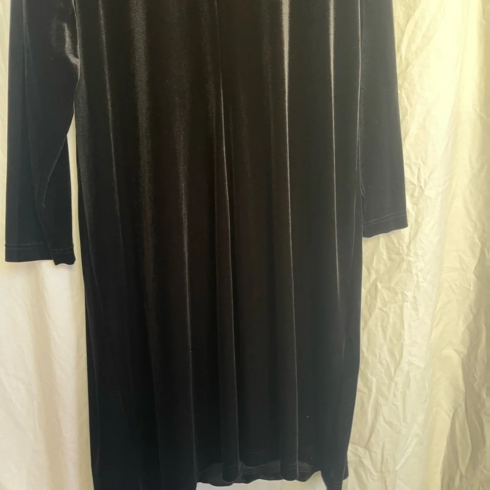 Vintage Ronni Nicole Velvet Ruffle Trim Duster kimono Romantic Gothic Size X3